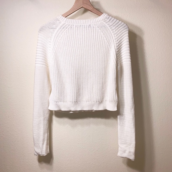 Lara Knit Ivory White Long Sleeve Knit Sweater - Picture 2 of 8